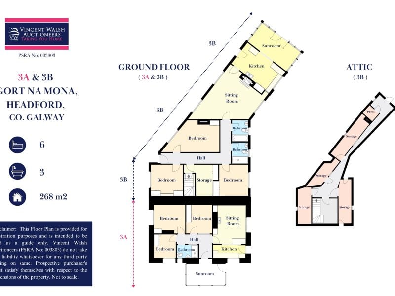 3A & 3B Gort na Mona, Headford, Co. Galway - Floor Plan