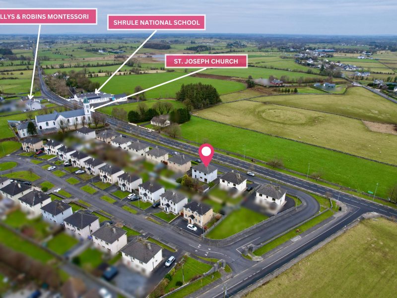 7 Churchfields, Shrule - Aerial Mark Up 1